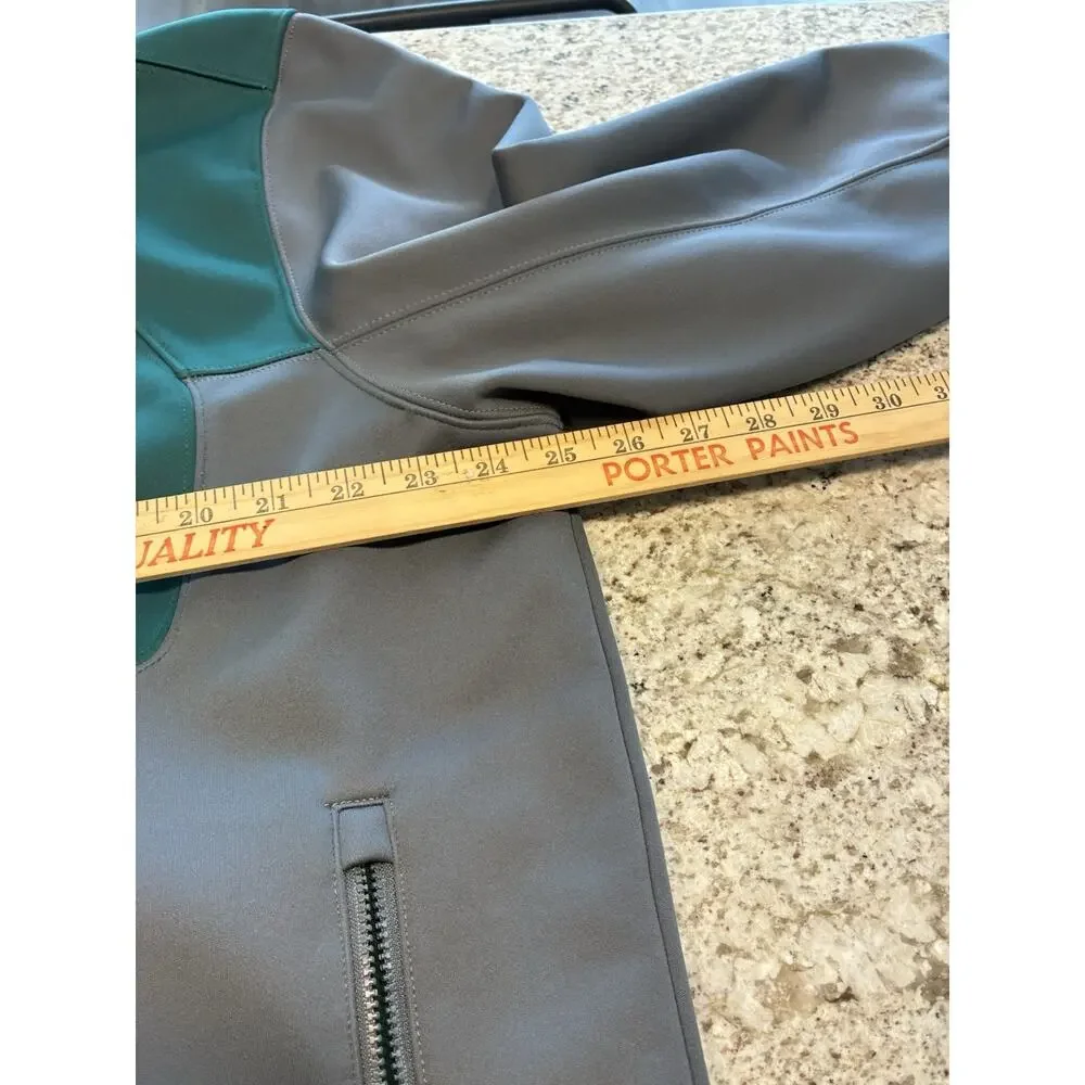 The North Face Mens Apex Risor Softshell Jacket Coat Gray Green XL Windwall